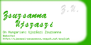 zsuzsanna ujszaszi business card